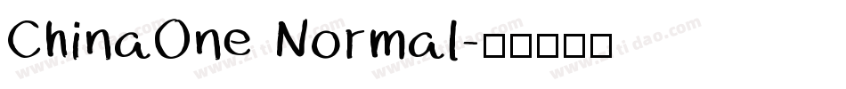 ChinaOne Normal字体转换